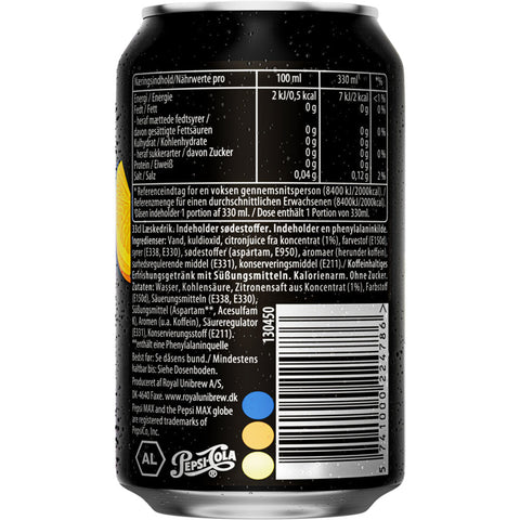 Pepsi Max Lemon Softdrinks & Energydrinks