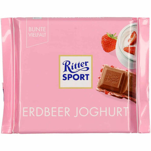 Ritter Sport Bv Erdbeer Joghurt Slik & Dagligvarer
