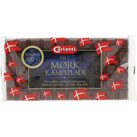 Carletti Kæmpeplade Mørk Slik & Dagligvarer