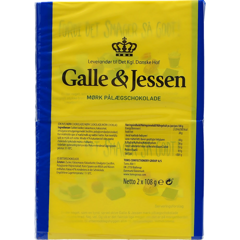 Galle & Jessen Mørk Pålægschokolade