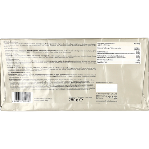 Weinrich's Premium Baking Bar Weisse Schokolade