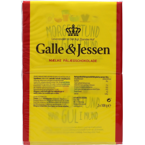 Galle & Jessen Mælke Pålægschokolade