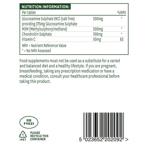 Natures Aid Glucosamine MSM & Chondroitin