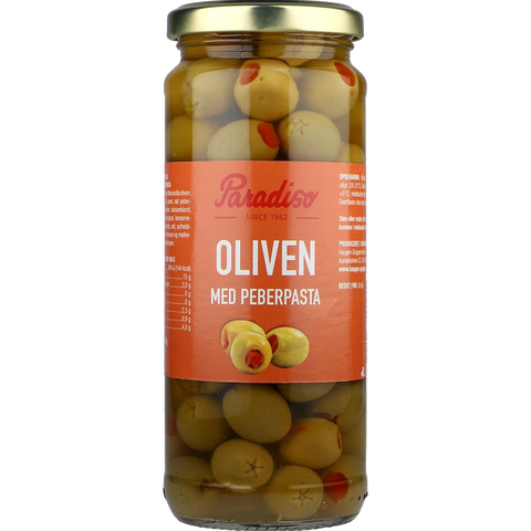 Paradiso Spanske Manzanilla Oliven med Peberpasta