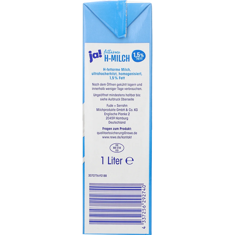 ja! H-Milch Gvo-Frei 1,5%