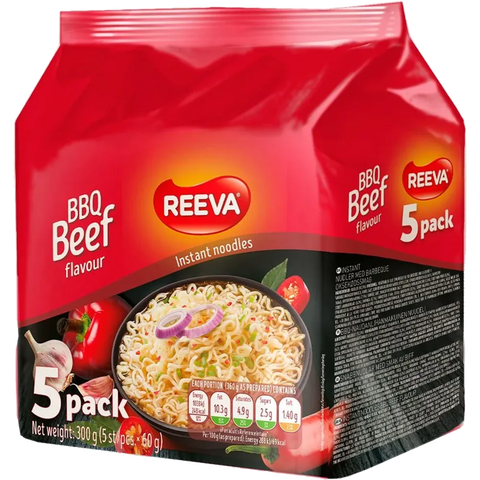 Reeva Bag 5-Pack Instant Nudler Beef