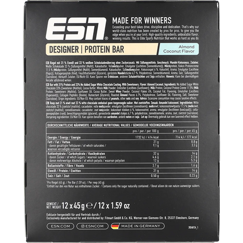 ESN Protein Designer Bar Almond Coconut