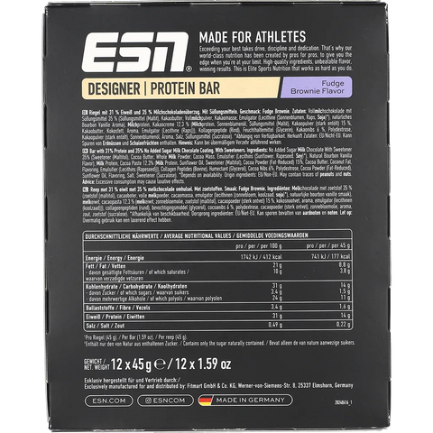 ESN Protein Designer Bar Fudge Brownie
