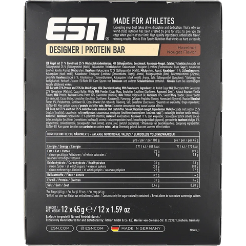 ESN Protein Designer Bar Hazelnut Nougat