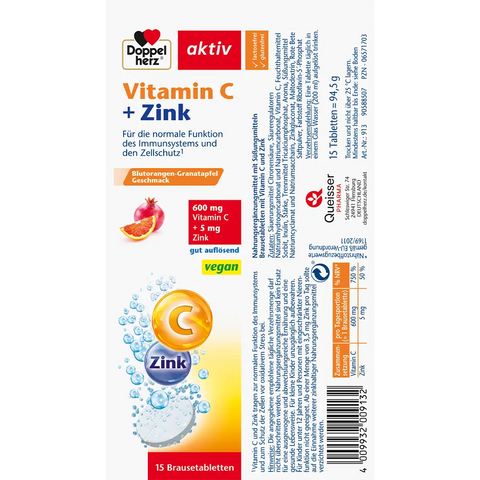 DH Vitamin C + Zink 15 Brausetbl.