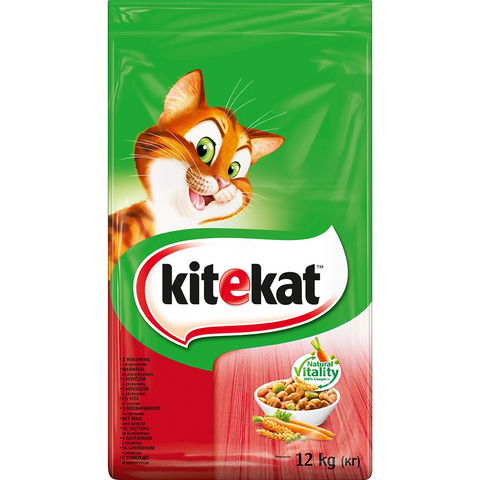 Kitekat Trocken mit Rind & Gemüse