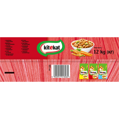 Kitekat Trocken mit Rind & Gemüse