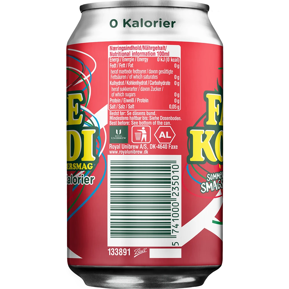 Faxe Kondi Jordgubb 0 kalorier