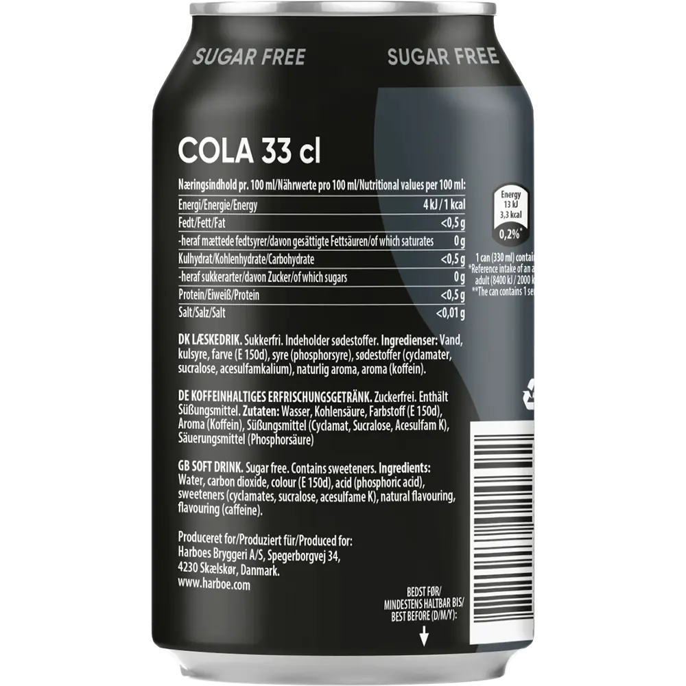 Harboe Cola 0% socker