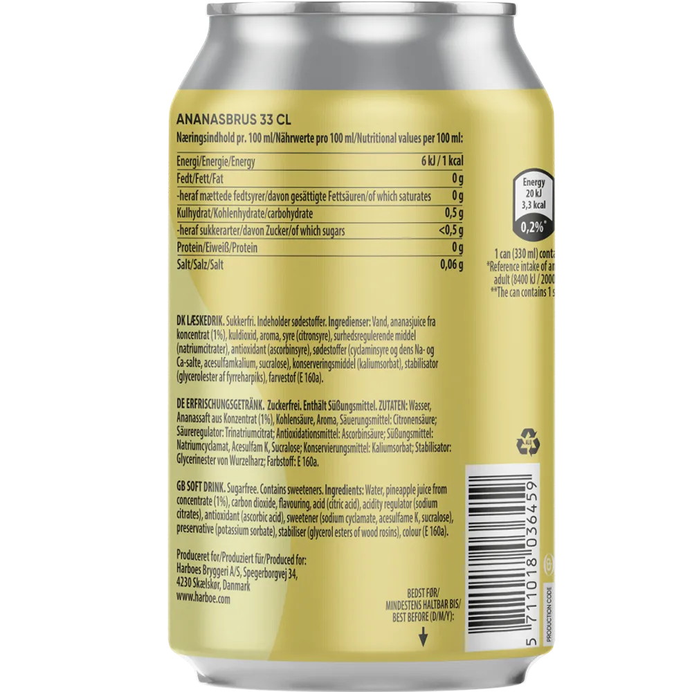 Harboe Ananasbrus 0% Sugar