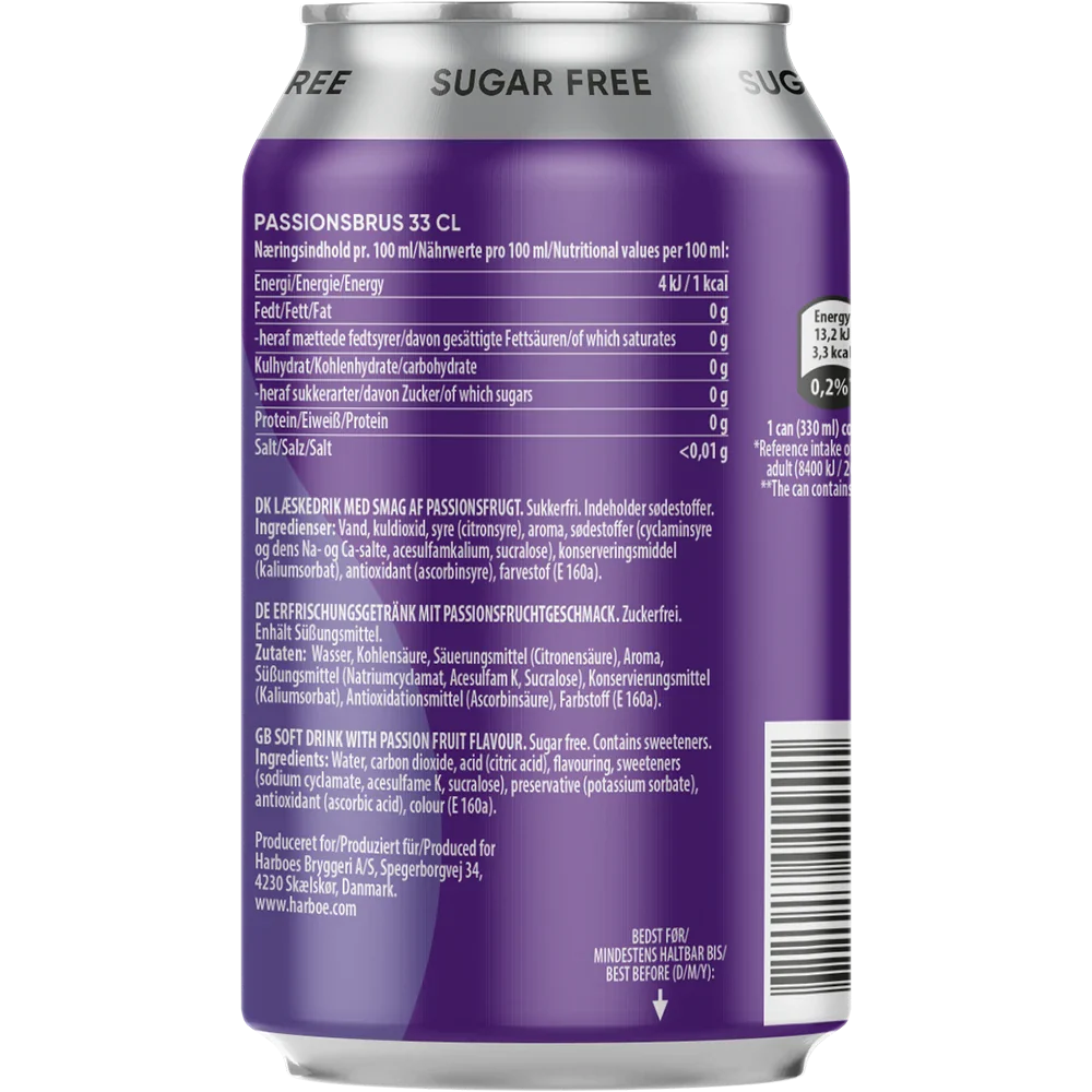 Harboe Passionsbrus 0% Sugar