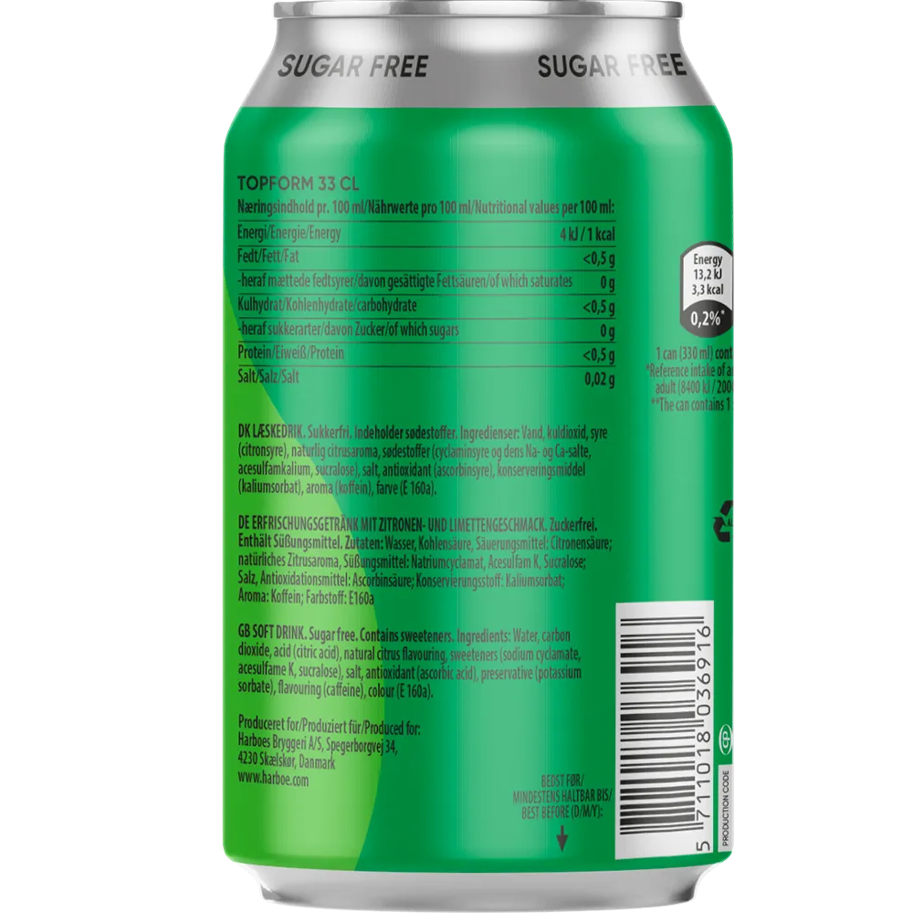 Harboe Topform 0% Sugar