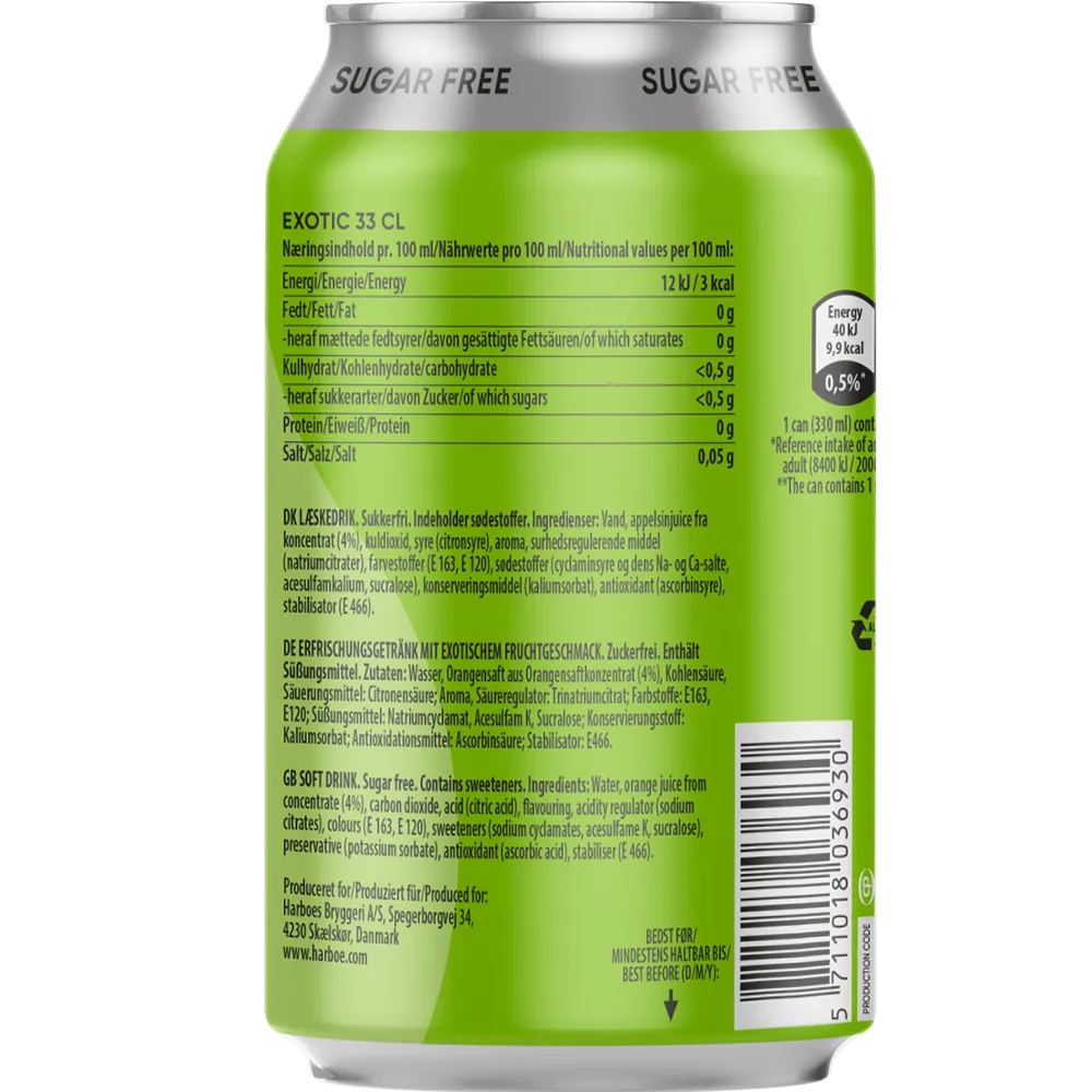 Harboe Exotic 0% Sugar