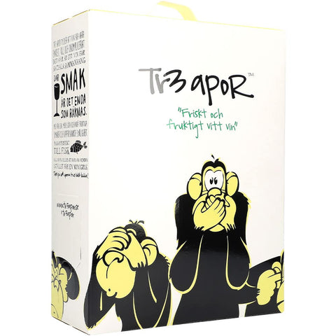 Thr3 Monkeys White Vin