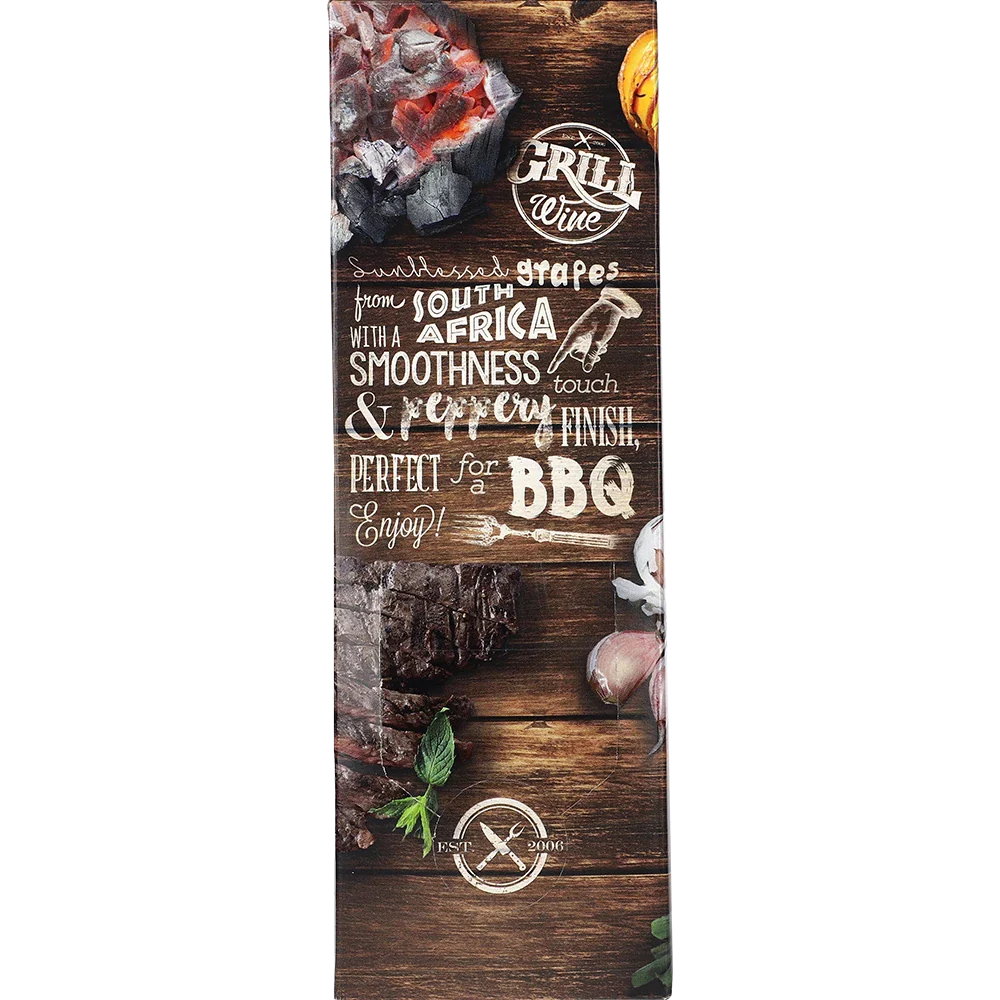 Grill slät röd