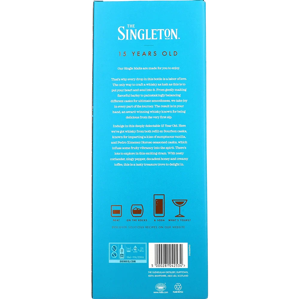 The Singleton of Glendullan 15 år