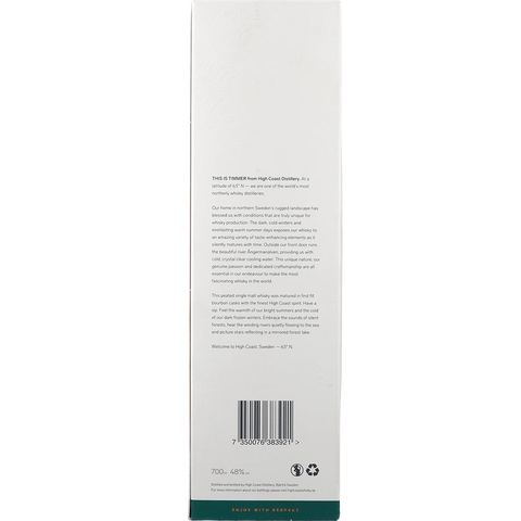 Box Whisky High Coast TIMMER Peat Smoke