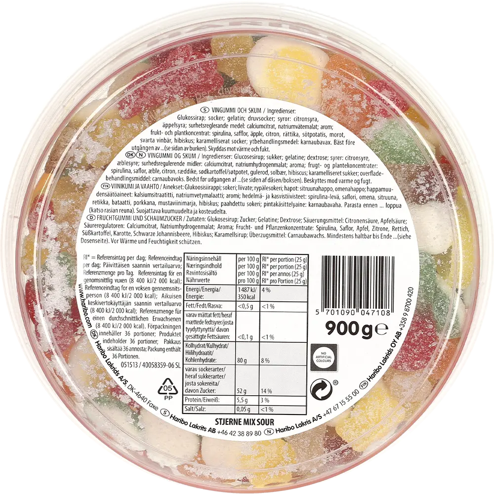 Haribo DK Stjerne Mix Sour