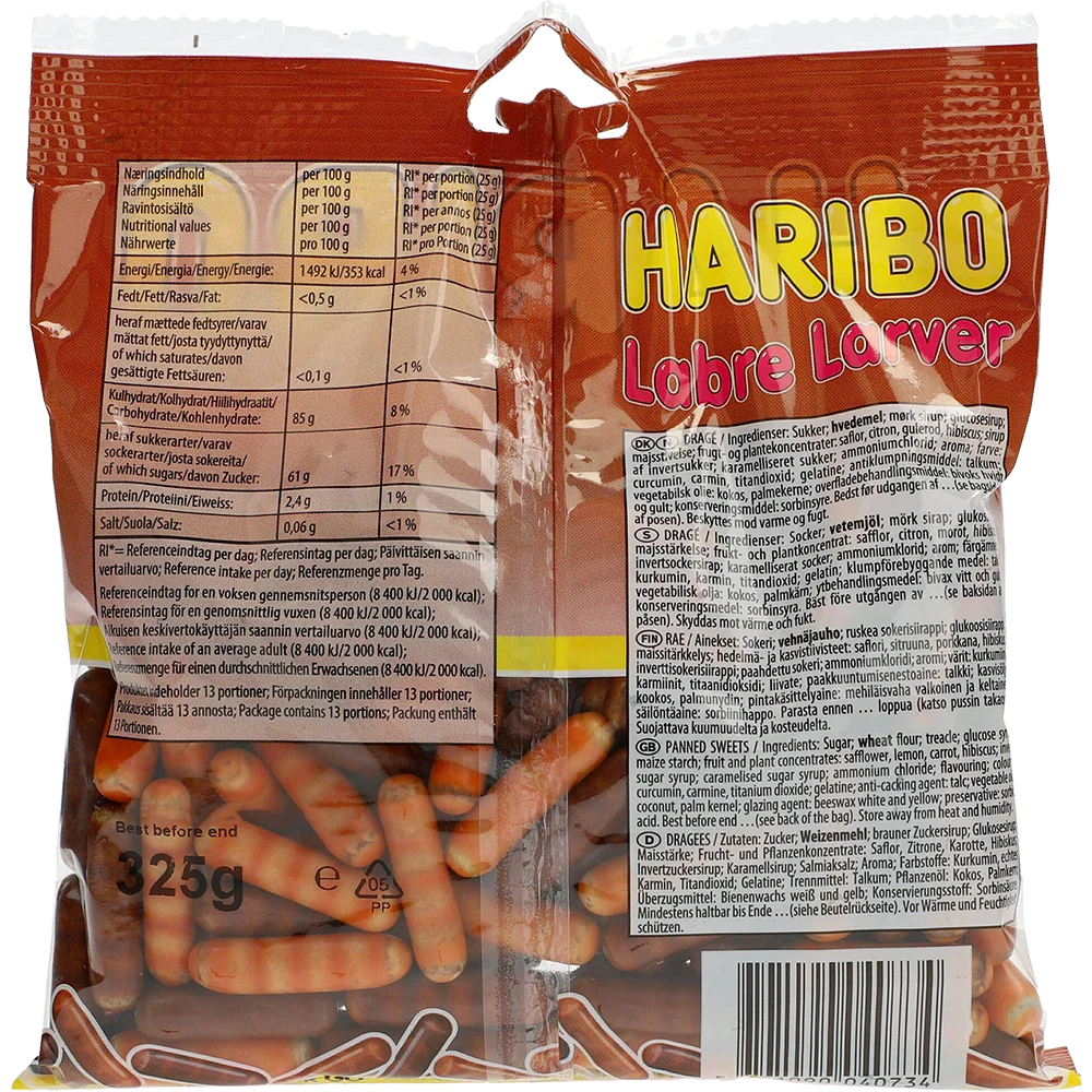 Haribo DK Labre Larver