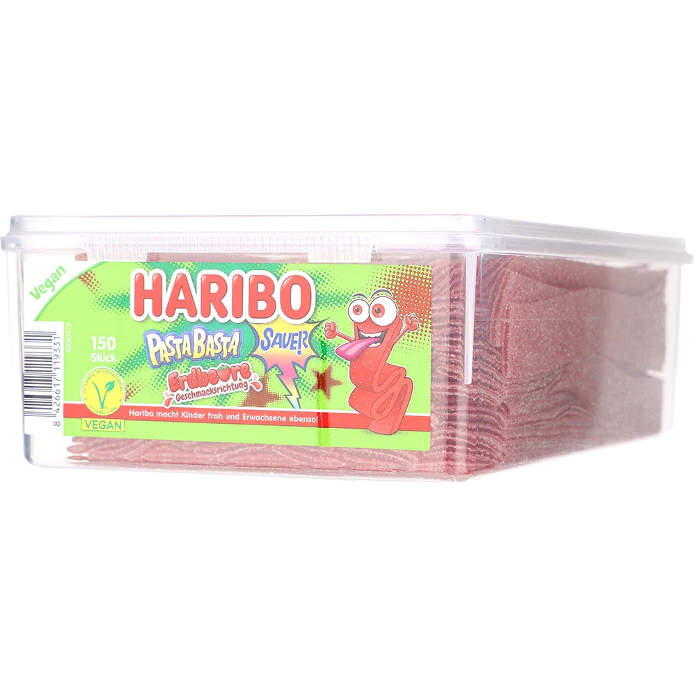 Haribo DE Pasta Basta Jordgubb Sur