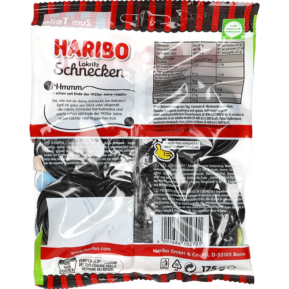 Haribo DE Lakritz Schnecken