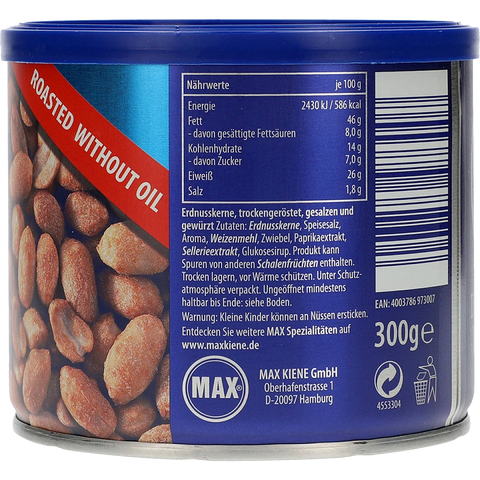Max Kiene Würz Erdnüsse geröstet ohne Öl