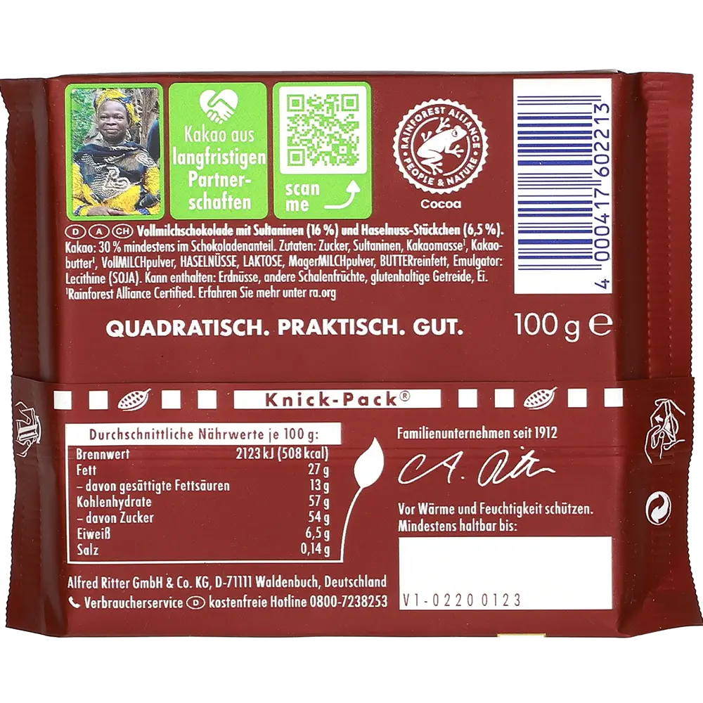 Ritter Sport BV Trauben Nuss