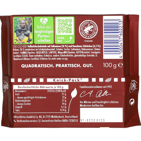 Ritter Sport BV Trauben Nuss