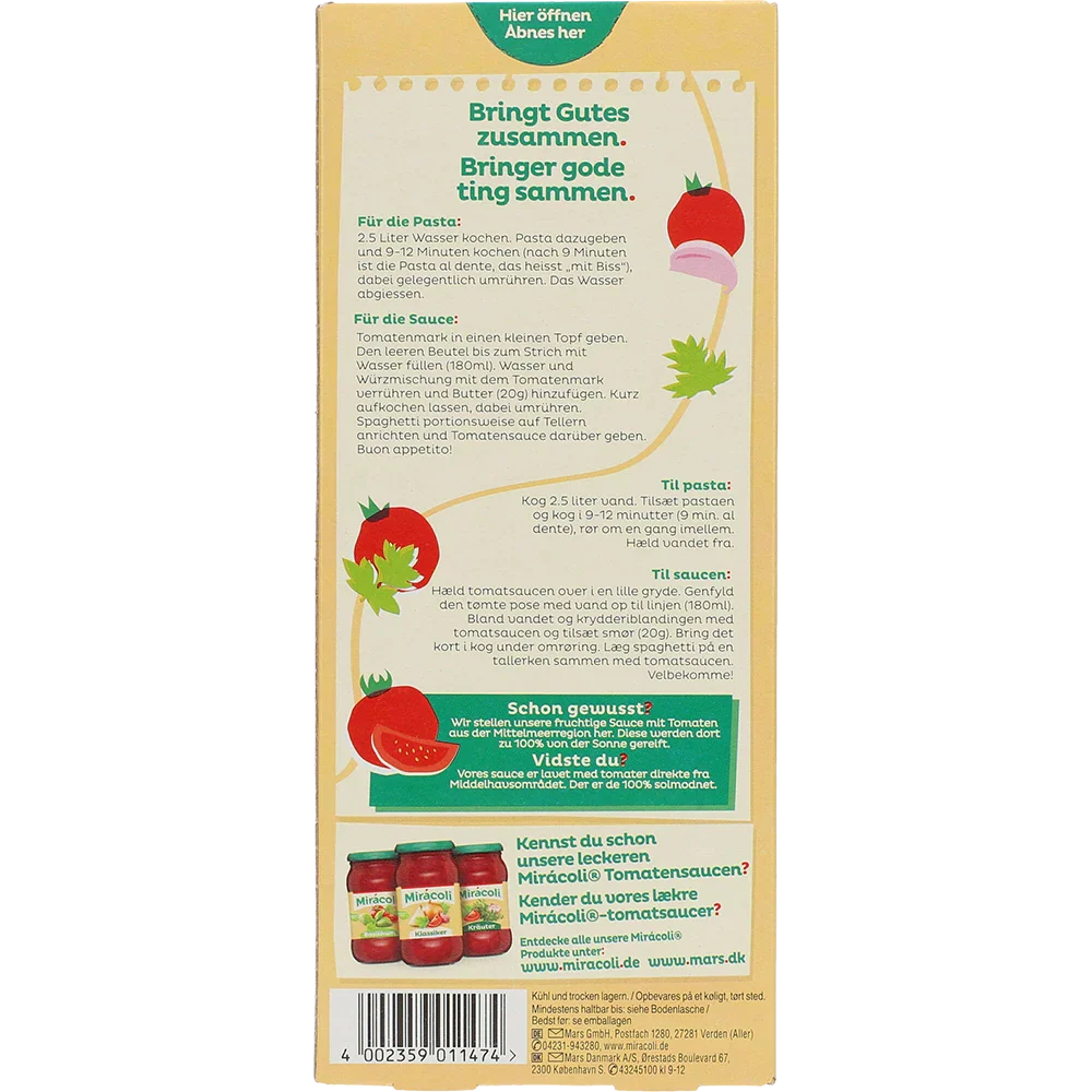 Kraft Miracoli Spaghetti m. Tomatensauce