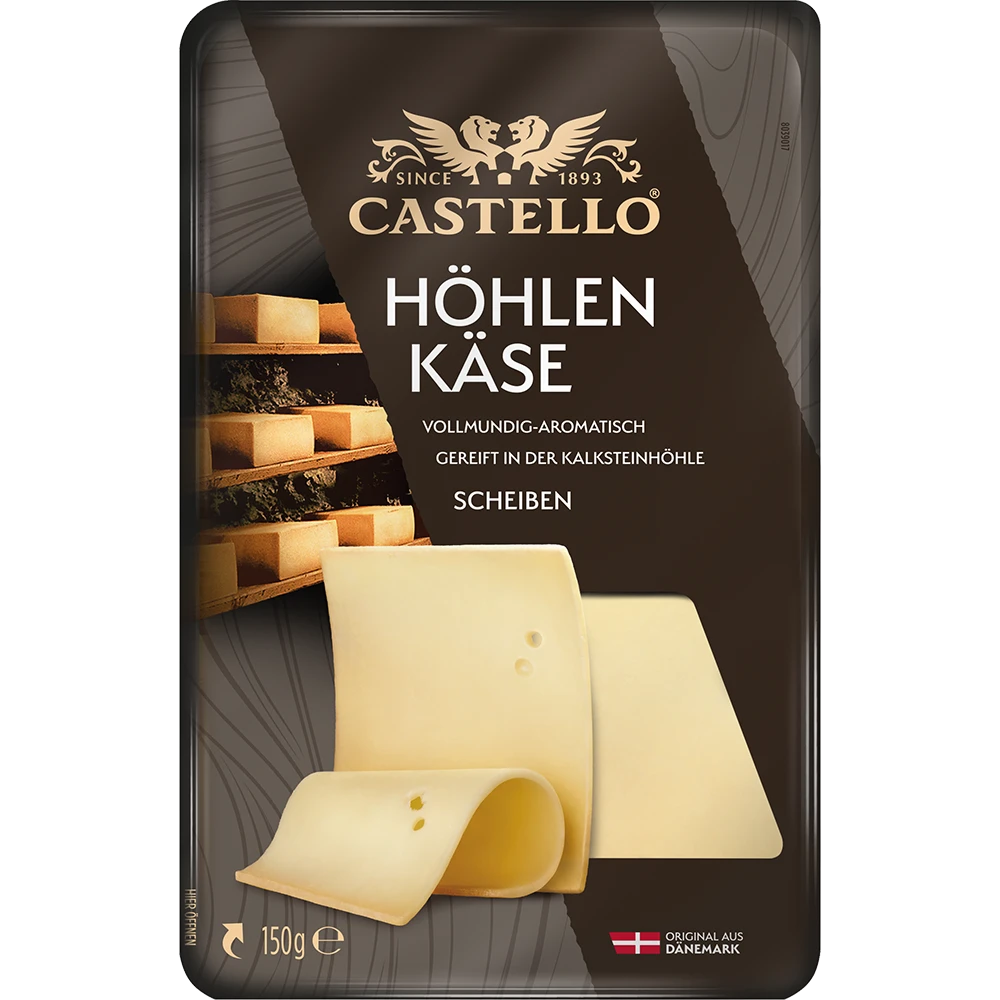 Castello Höhlenkäse in Scheiben
