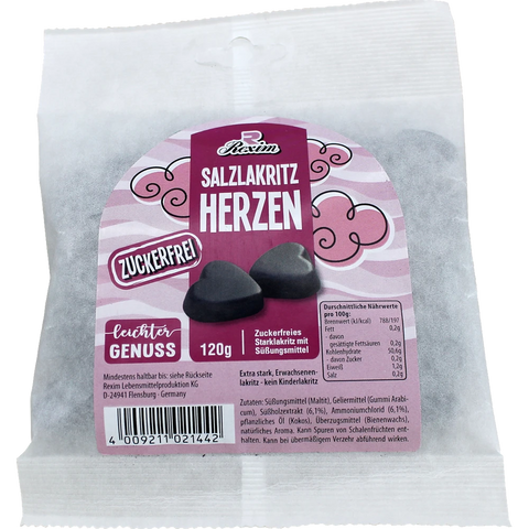 Rexim zuckerfrei Salzlakritz Herzen
