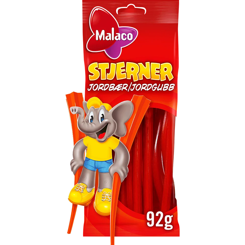 Malaco Stjerner Jordbær