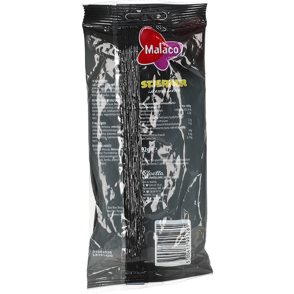 Malaco Stjerner Lakrids