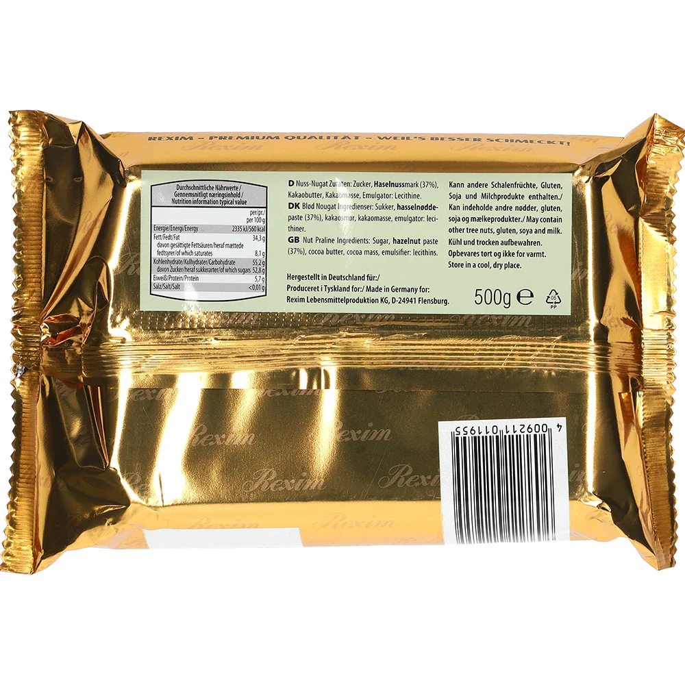 Rexim Blød Nougat Haselnuss Nougat, 500g