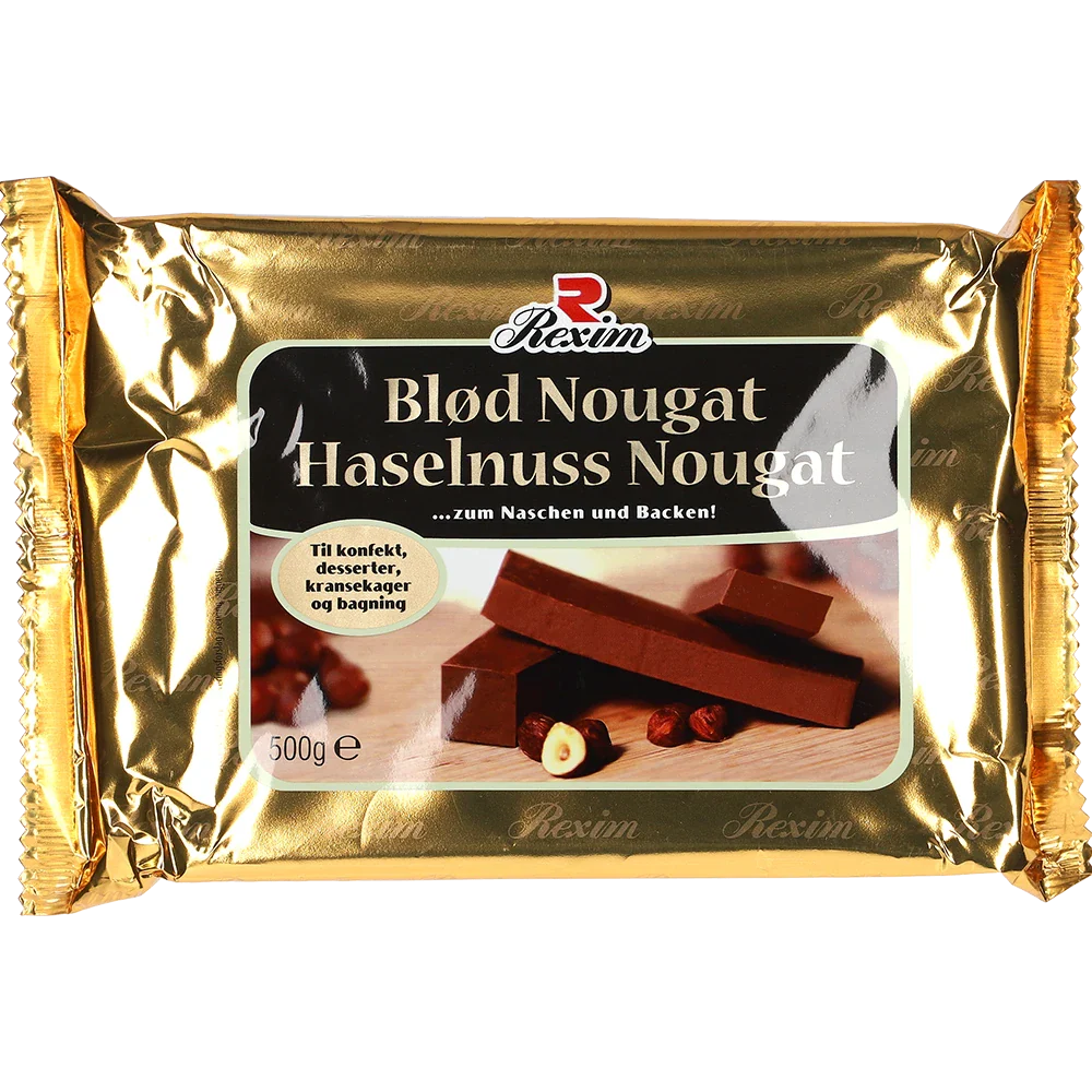 Rexim Blød Nougat Haselnuss Nougat, 500g