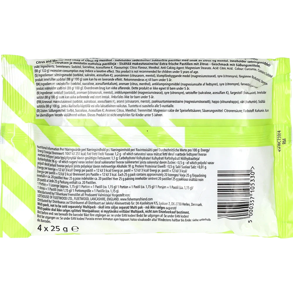 Fisherman's Friend Citrus s. sukker, 100G