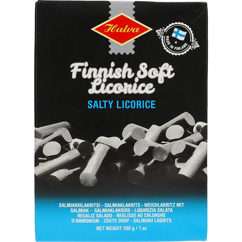 Halva Finnish Soft Licorice Salty Slik & Dagligvarer
