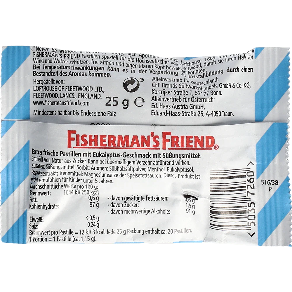 Fisherman's Friend Eukalyptus Menthol s.sukker