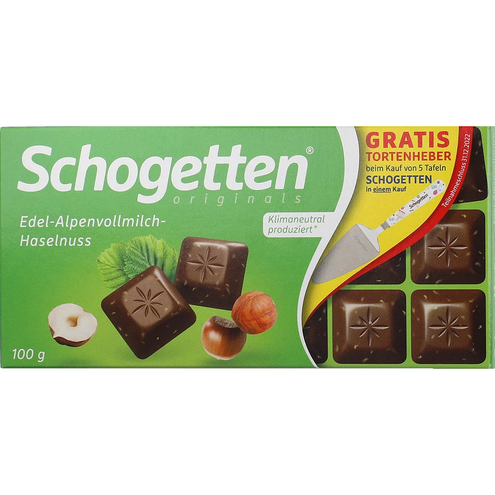 Schogetten Alpenmælkechokolade-HasselNød