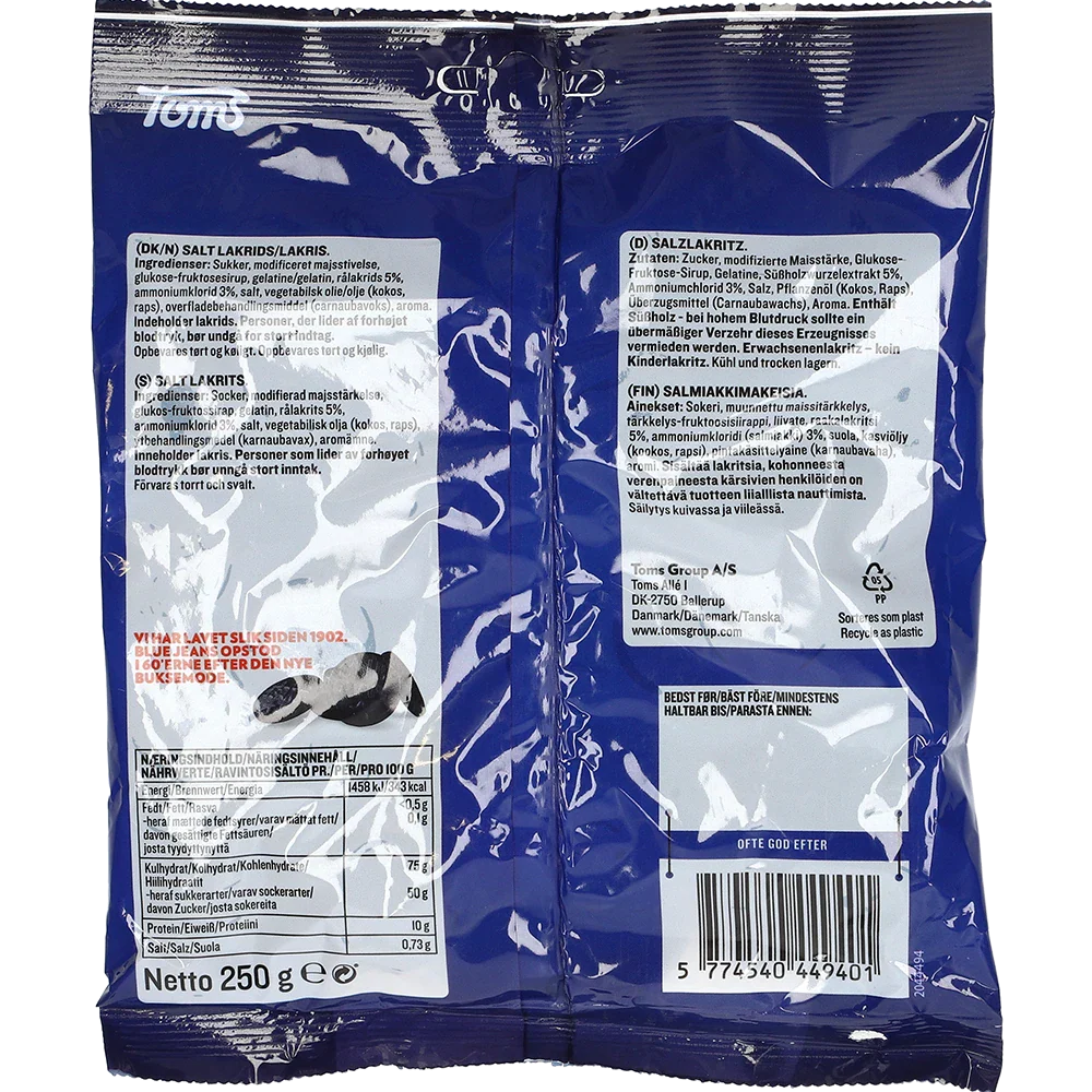 Toms Pingvin Blue Jeans, 250 g