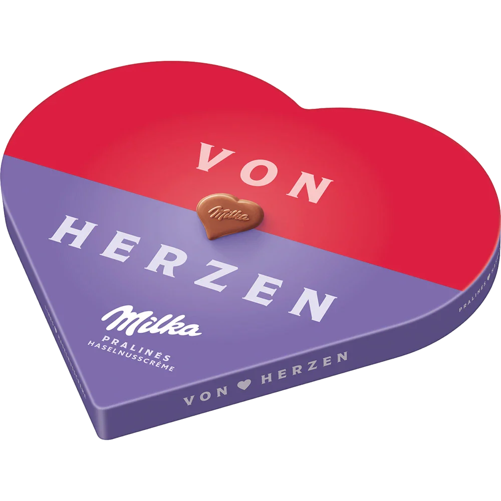 Mondelez Milka von Herzen Pralinen Haselnusscreme