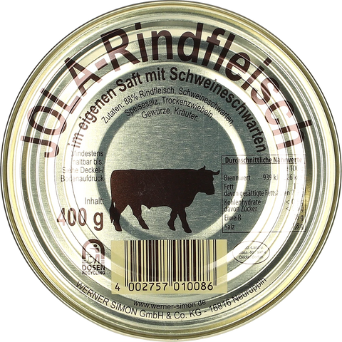 Jola Rindfleisch im eigenen Saft, 400G