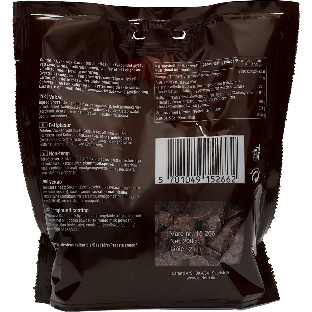 Carletti Conditor Mørk Chokoladeknapper