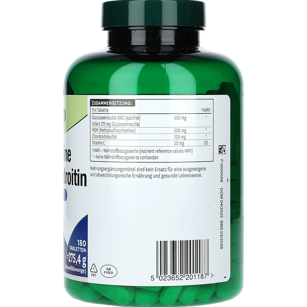 Natures Aid Glucosamine MSM & Chondroitin