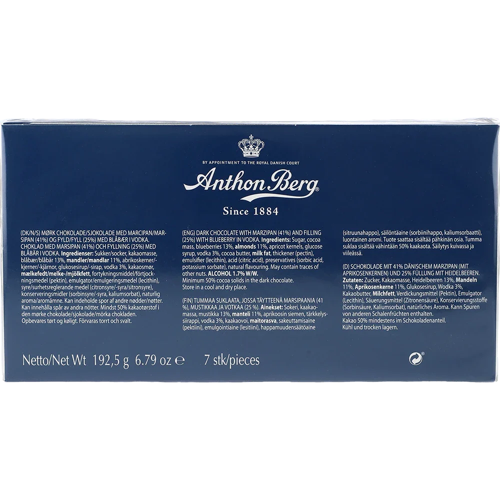 Anthon Berg Tarts Blåbær i Vodka